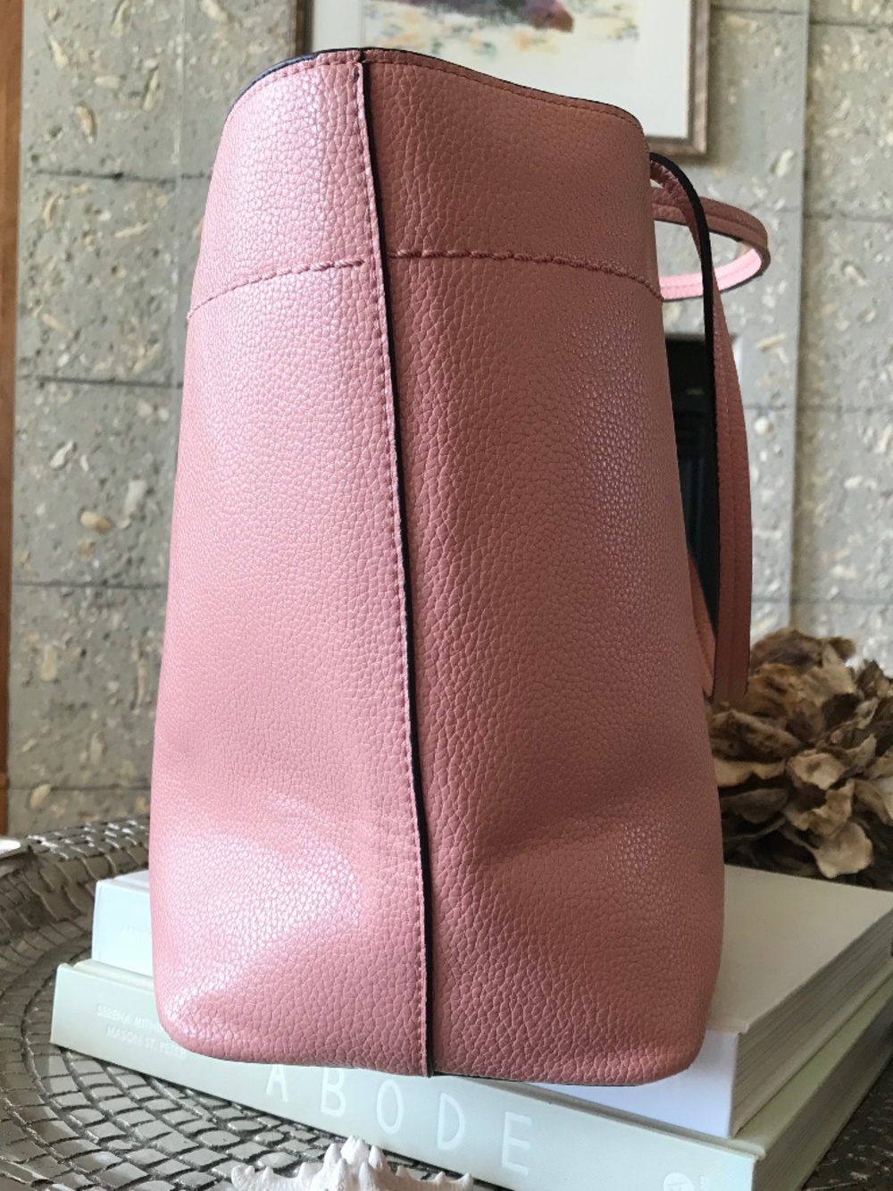 COQUETTE 🔥 TORY BURCH SOFT PINK LEATHER LARGE TOTE - Picture 4 of 16